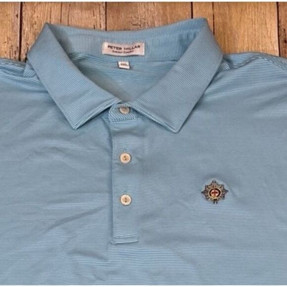 Peter Millar Summer Comfort Polo Golf Shirt XXL 2XL Coldstream Guards Golf Logo - Picture 1 of 10